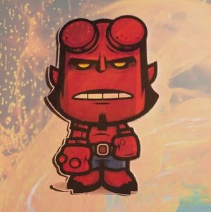 3 Pk HellBoy Stickers Weatherproof